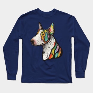 Bull Terrier Dog Art Long Sleeve T-Shirt